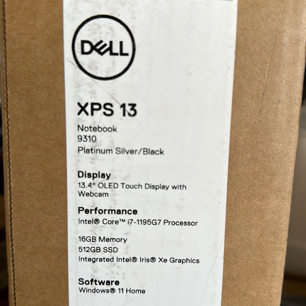 Dell XPS 13 notebook 9310 platinum silver/black